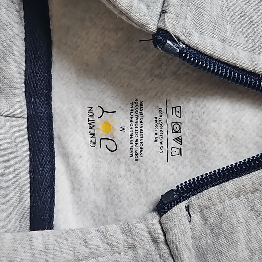 Girls - Grey zip-up hoodie - Picture 2 of 4